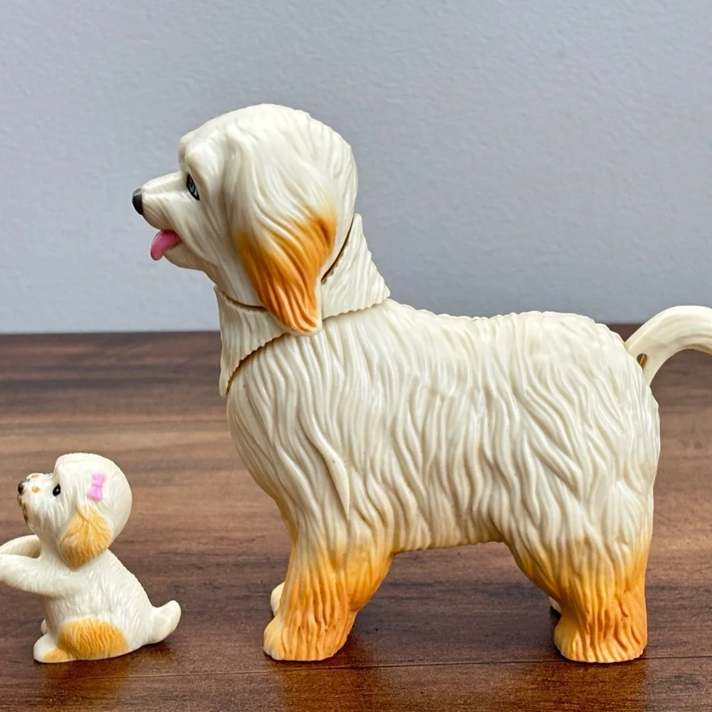 BARBIE Clean Up Pup Playset Dog TIKA Mom Puppy Magnetic Color Changing Dogs SET